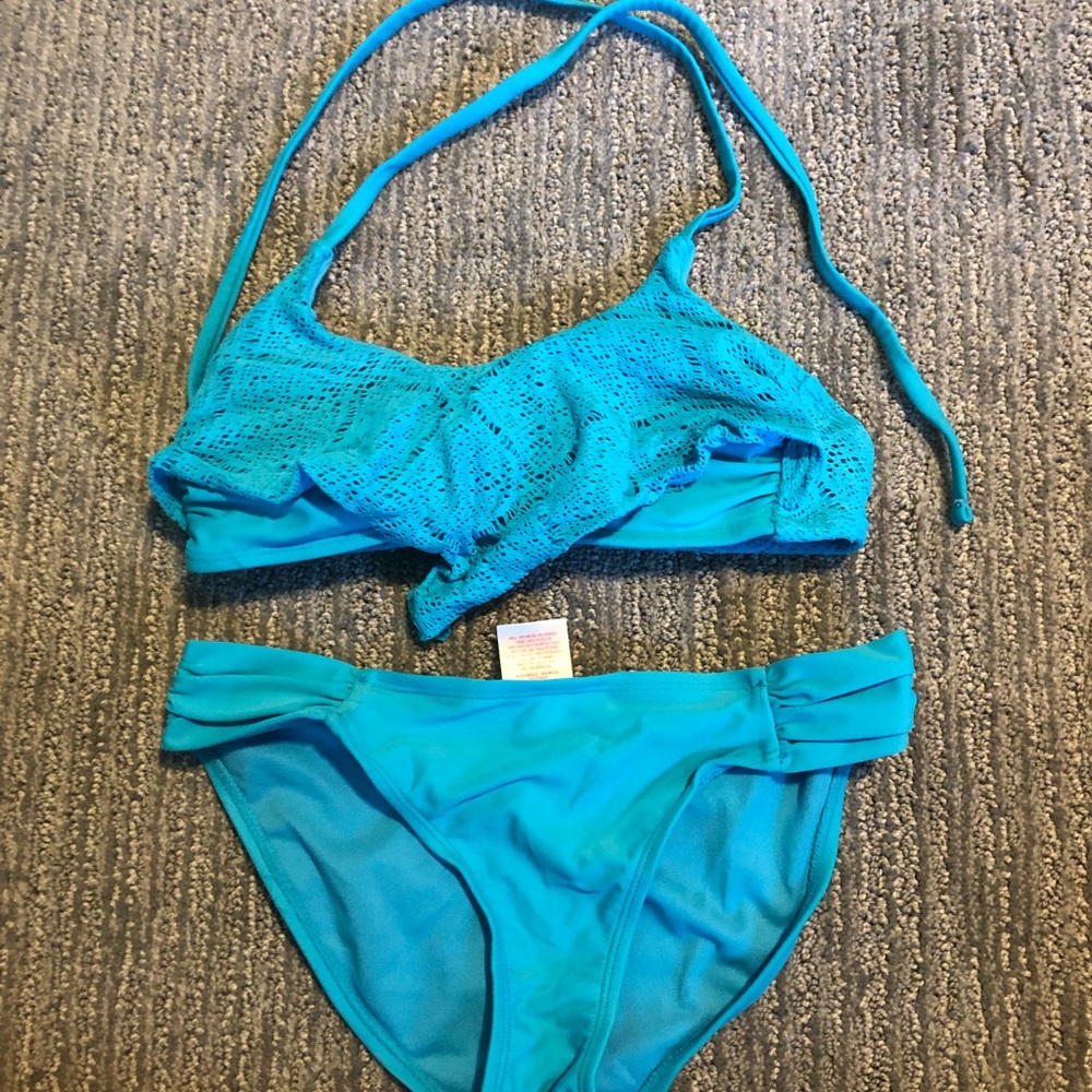 Blue Bikini flounce